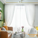 Voilage tulle semi froissé moderne pour salon chambre