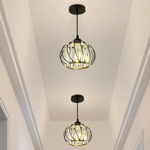 Simple Nordic glass chandelier, modern LED lights for living room, study, hallway, hallway, flat lamps, interior lighting - vue 6 sur 7