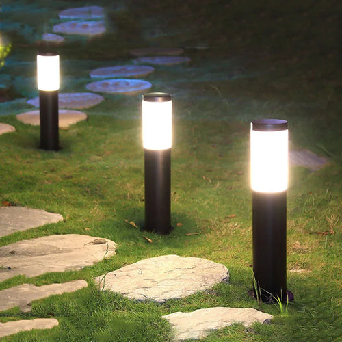 lampe extérieure en acier inoxydable pour jardin et allée - vue 3 sur 6