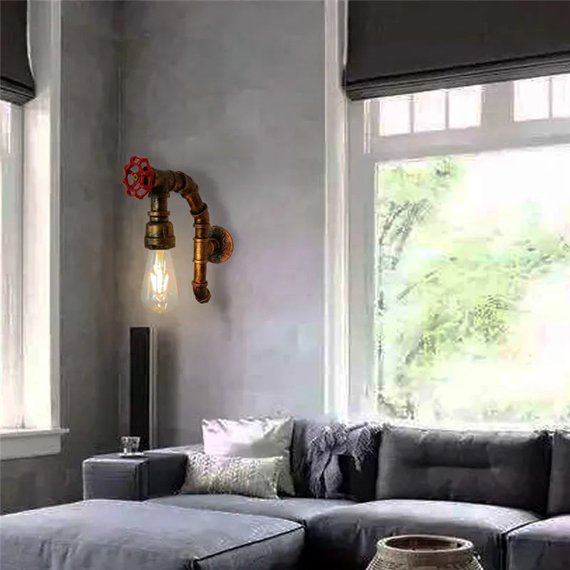 applique murale vintage en métal style loft déco luminaires - vue 4 sur 8
