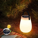 lanterne solaire rechargeable sans fil avec poignée en silicone