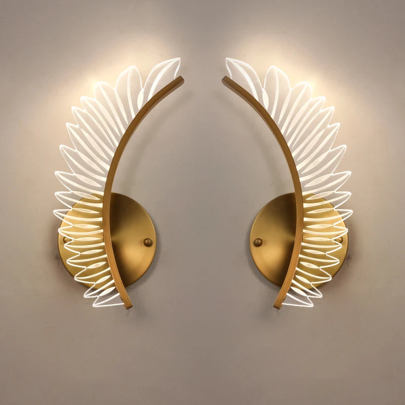applique murale aile nordique art moderne luxe porche lumière