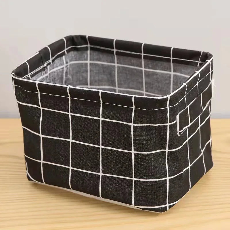 panier de rangement en lin pour bureau et jouets - vue 10 sur 10