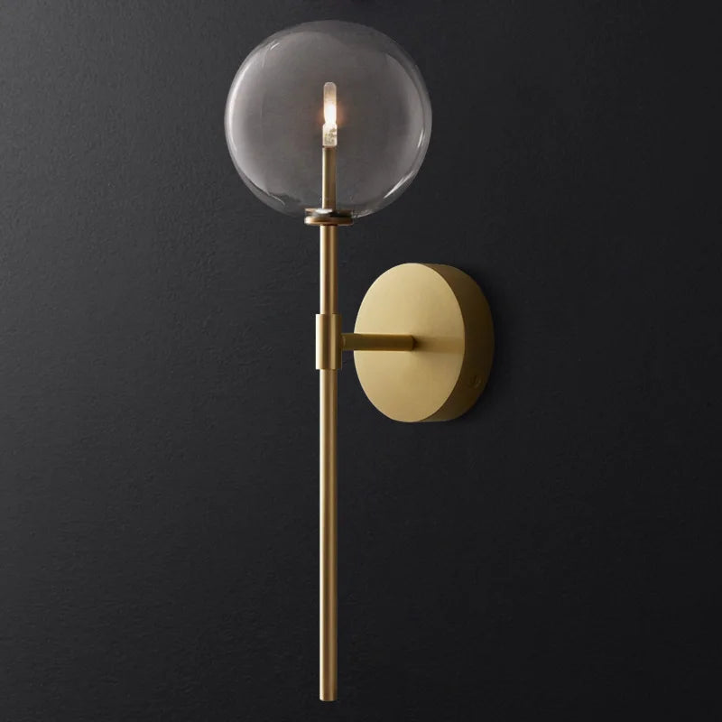 Applique murale boule de verre ronde post-moderne - vue 4 sur 12