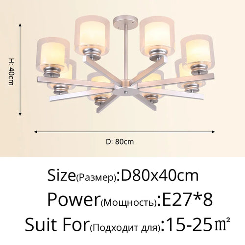 Bosmos European Style Decorative LED Chandeliers For Living Rooms, Bedrooms, And Modern Simple Indoor Lighting - vue 15 sur 21