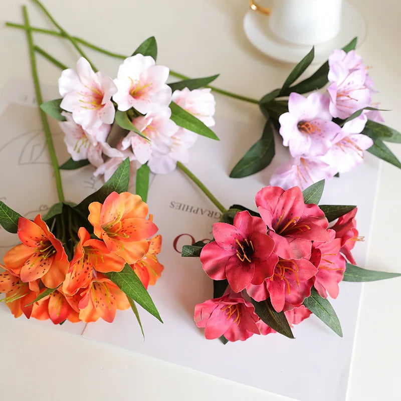fleur artificielle trompette bouquet décoratif pour mariage et maison - vue 3 sur 12