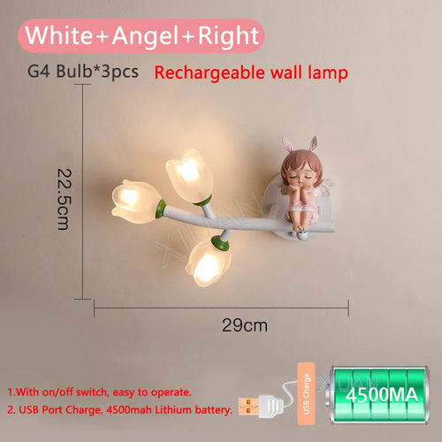 applique murale rechargeable en résine pour chambre d'enfant décorative - vue 17 sur 22