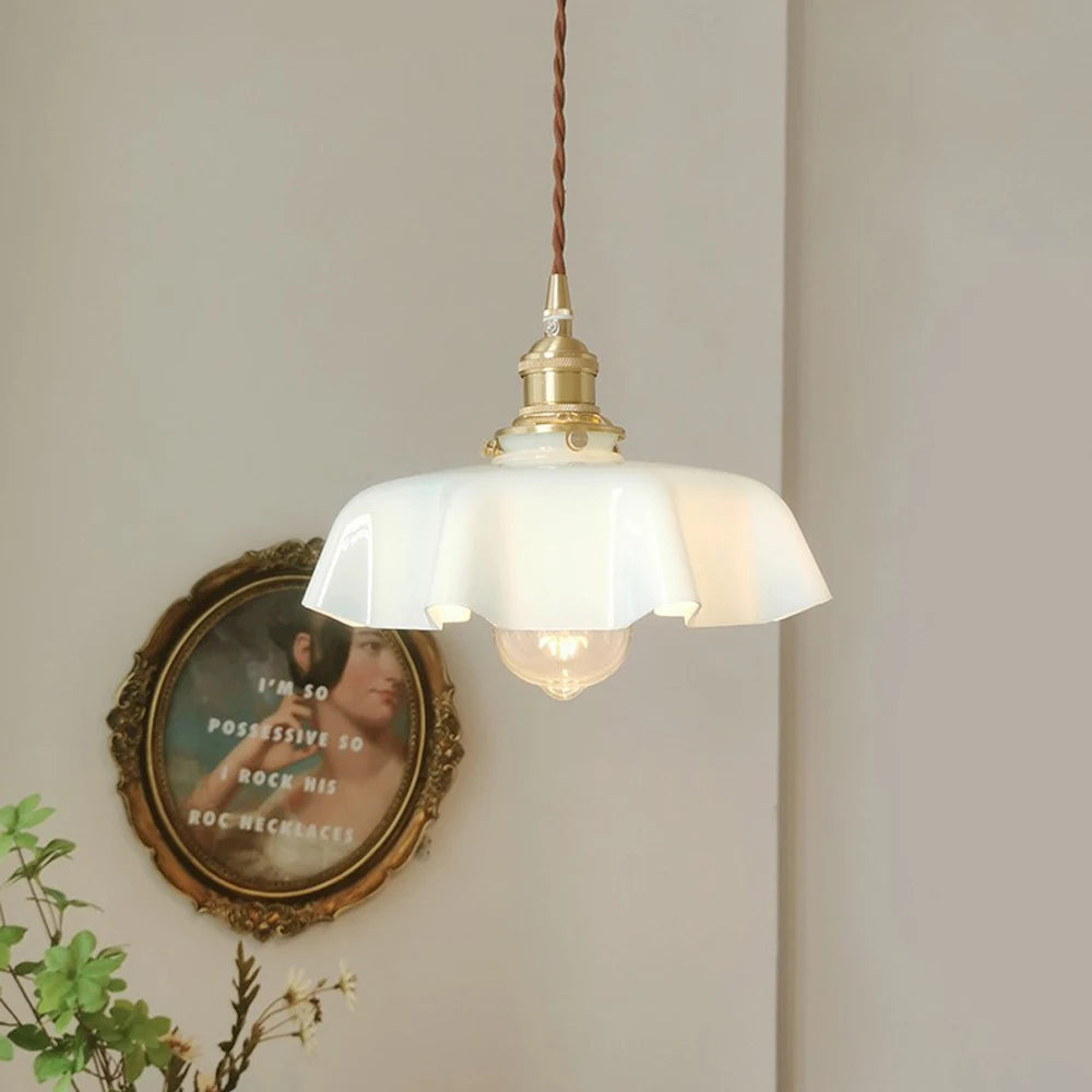 lampe suspendue rétro nordique en verre pour bar hôtel - vue 2 sur 10