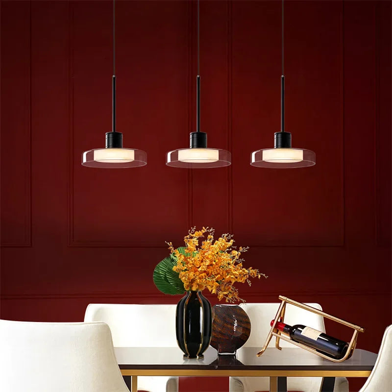 Italy Design Glass Small Chandelier for Bedroom Living Dining Room Led Pandant Light Home Decor Fixture Hanging lamp - vue 5 sur 8