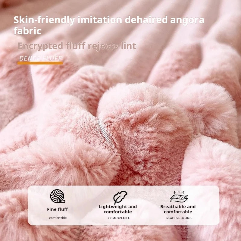 housse de matelas en velours chaud pour hiver doux et épais