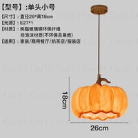 suspension lanterne citrouille résine style japonais vintage