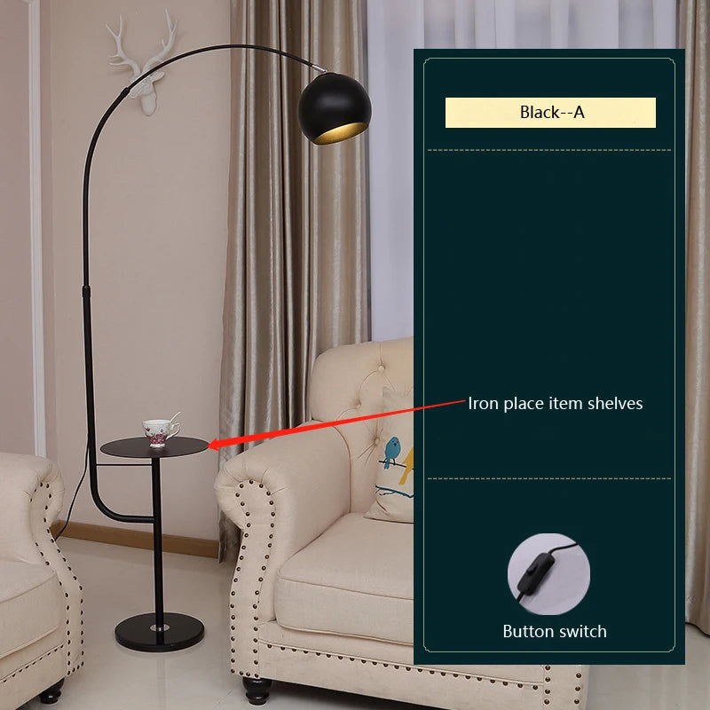 lampadaire nordique simple moderne pour décoration intérieure - vue 9 sur 10