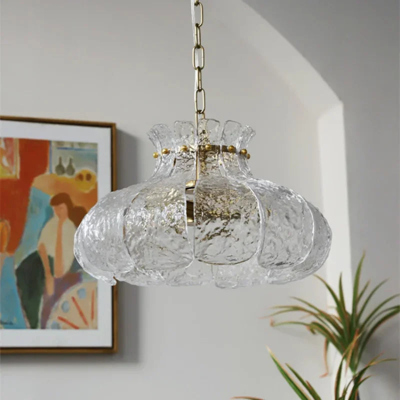 lustre nordique en verre pour décoration moderne intérieure - vue 3 sur 8
