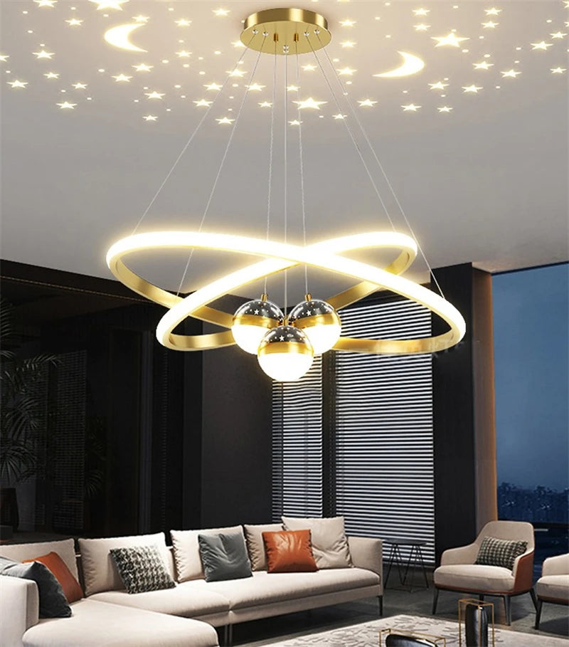 lustre led romantique projecteur de ciel étoilé avec télécommande - vue 4 sur 16