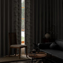 Rideau floral style chinois occultation partielle pour salon