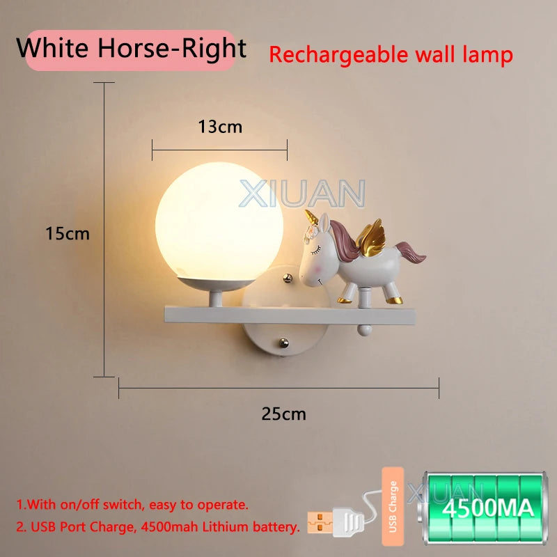 applique murale rechargeable en résine pour chambre d'enfant décorative - vue 22 sur 22
