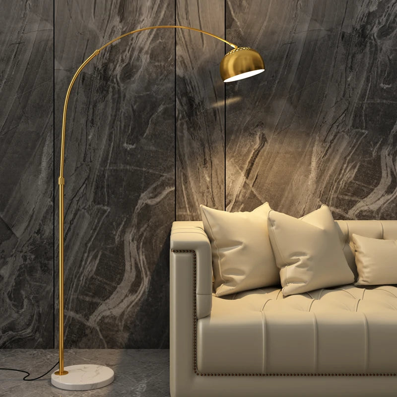 Lampadaire arc en métal LED décoration galvanoplastie - vue 4 sur 10