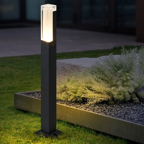 Lampe de pelouse avancée extérieure étanche IP65 LED pilier en aluminium chemin de jardin carré paysage pelouse lumières pilier lampe décor Villa - vue 4 sur 13