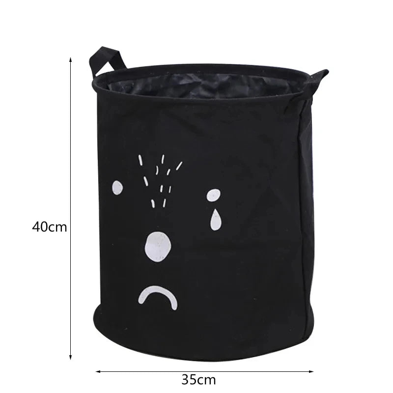 panier à linge imperméable en coton et lin pliable - vue 14 sur 16