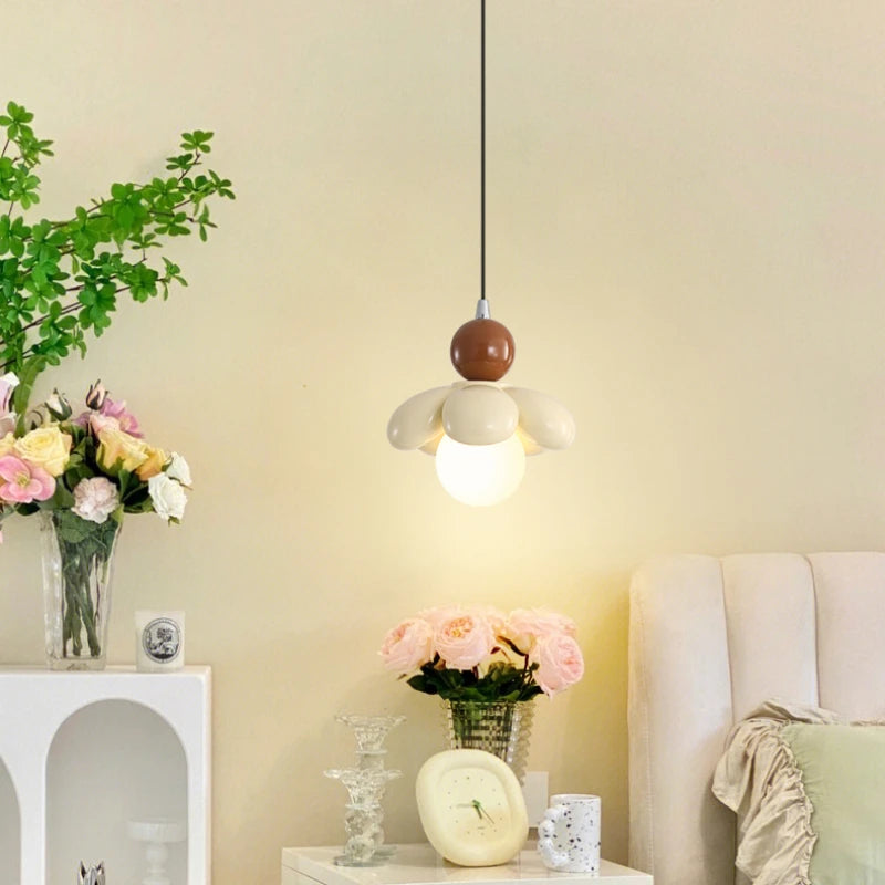 lustre suspension moderne en forme de fleur pour restaurant