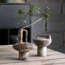 vase en céramique fait main style wabi-sabi pour fleurs séchées