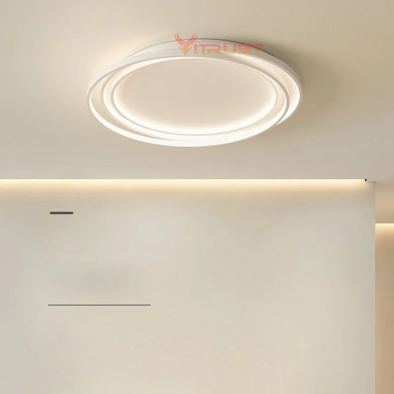 Plafonnier LED nordique lampe noir blanc chambre salle à manger cuisine plafond moderne à LEDs lampe Plafonnier LED étude Ailse - vue 3 sur 12