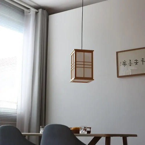 lampe en bois décorative pour restaurant bar et yoga - vue 5 sur 7