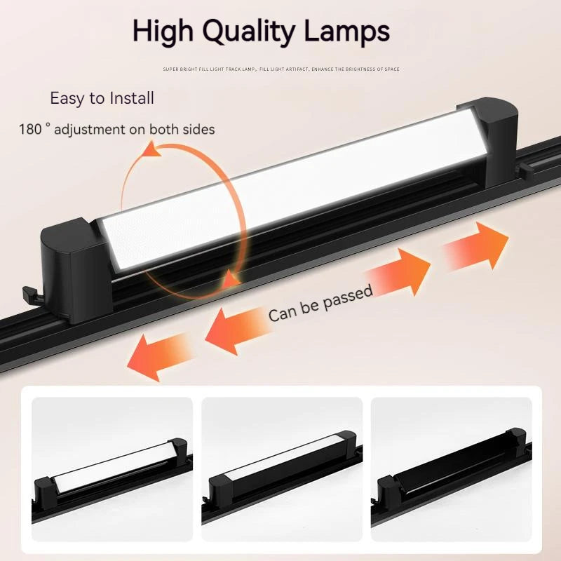 système d'éclairage sur rail magnétique à led pour décoration intérieure - vue 4 sur 18