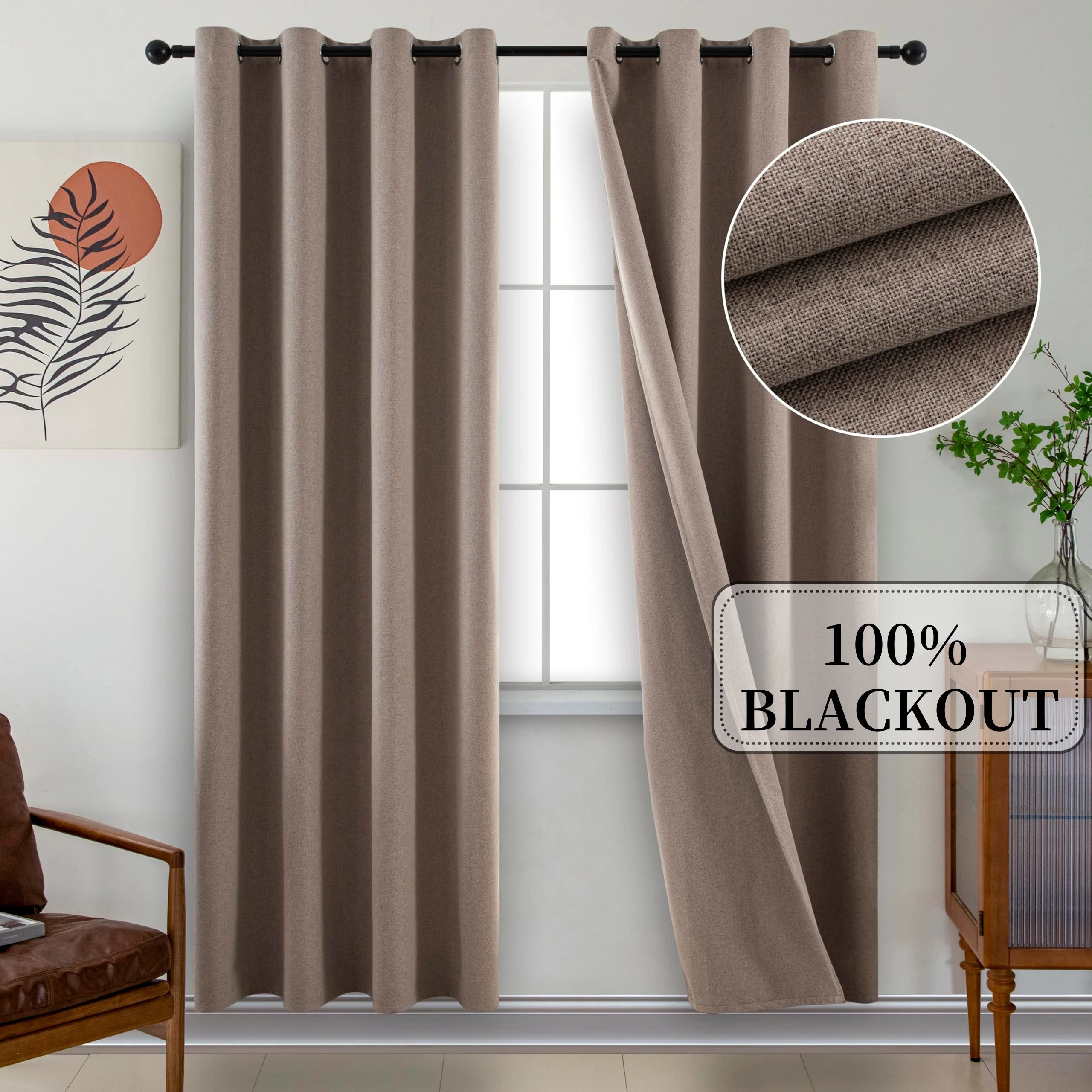 Rideau occultant sur mesure isolant phonique salon chambre