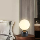 Lampe de table LED en verre et marbre