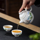 Theiere porcelaine style yixing service the asiatique artisanal