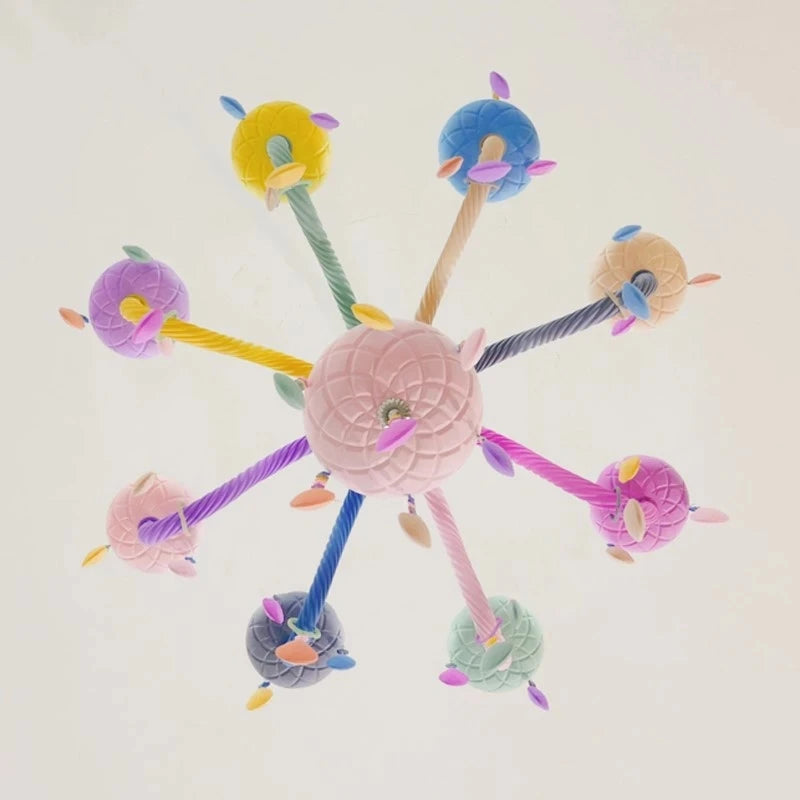 lustre arc-en-ciel pour enfants style macarone kawaii led - vue 6 sur 14
