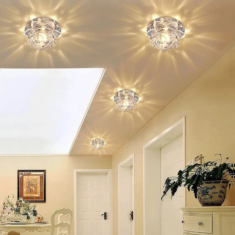 plafonnier led en cristal pour décoration intérieure moderne - vue 2 sur 7