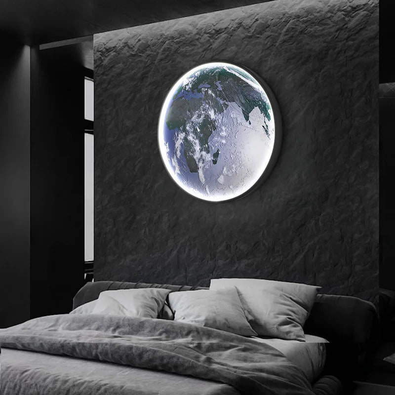 applique murale led en forme de lune pour décoration intérieure - vue 5 sur 17