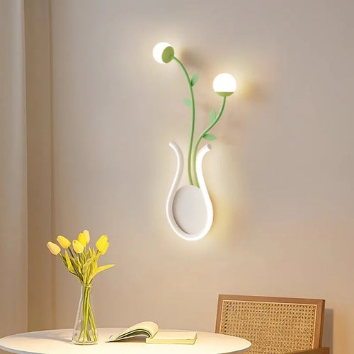 Applique murale LED en forme de plante verte