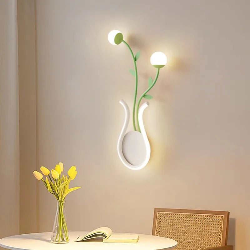 Applique murale LED en forme de plante verte - vue 5 sur 12