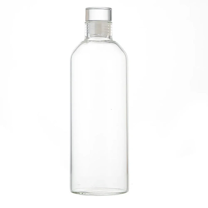 Bouteille eau verre réutilisable avec couvercle étanche