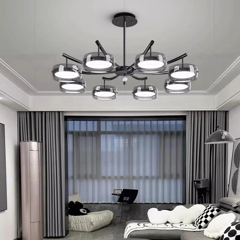 lustre décoratif éclairage intérieur suspendu pour salon - vue 6 sur 8