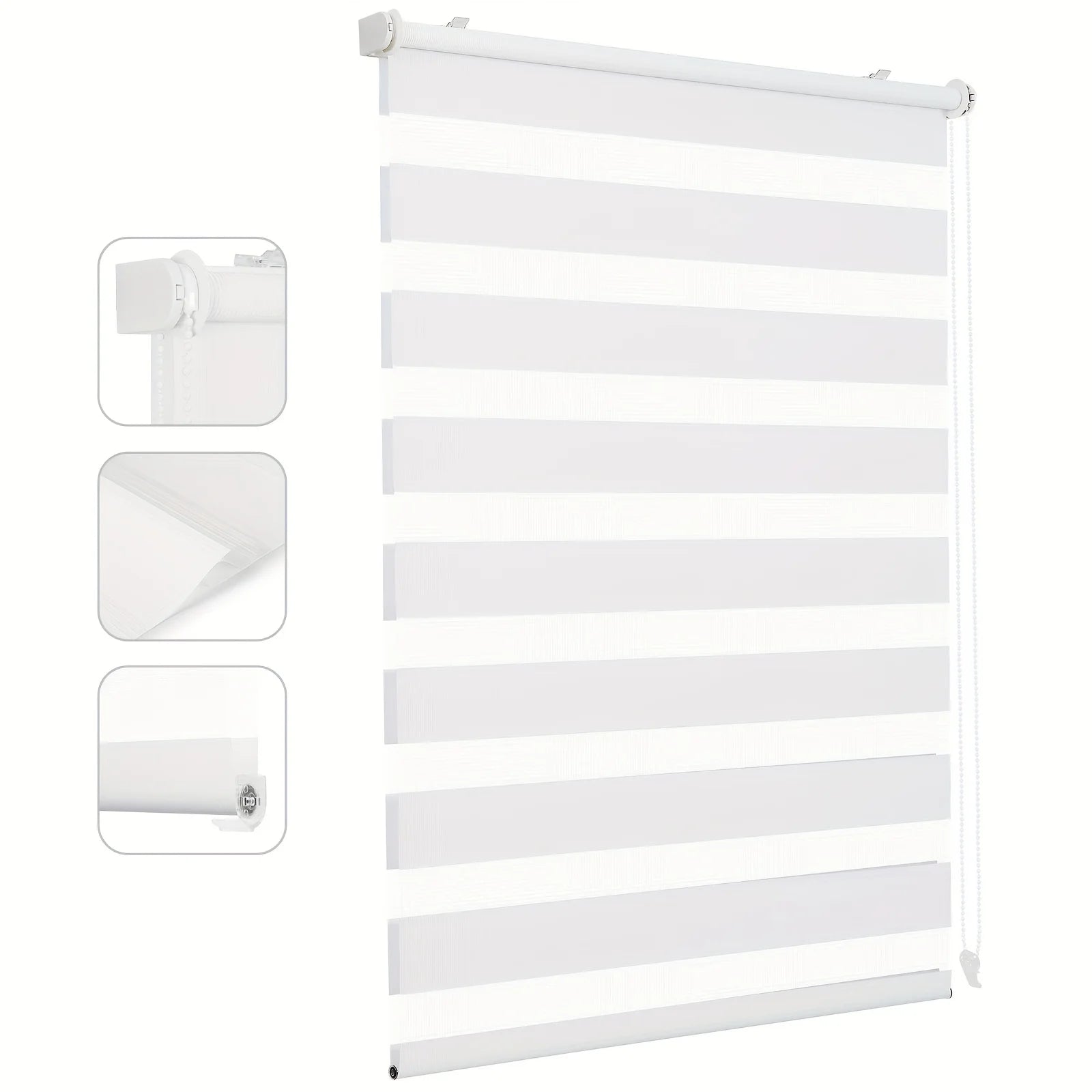 Store enrouleur double sans perçage occultant fenêtre 80cm