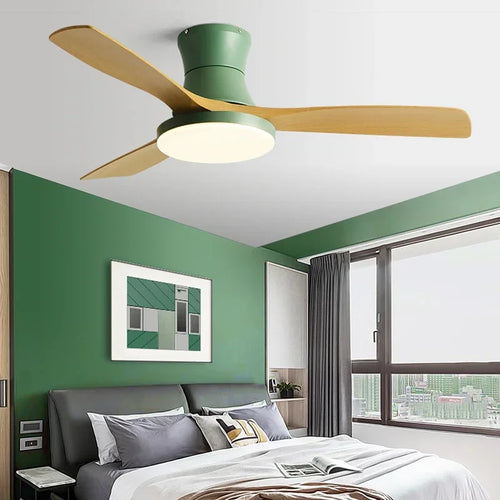 ventilateur de plafond bas avec lumière led et contrôle électrique - vue 4 sur 12