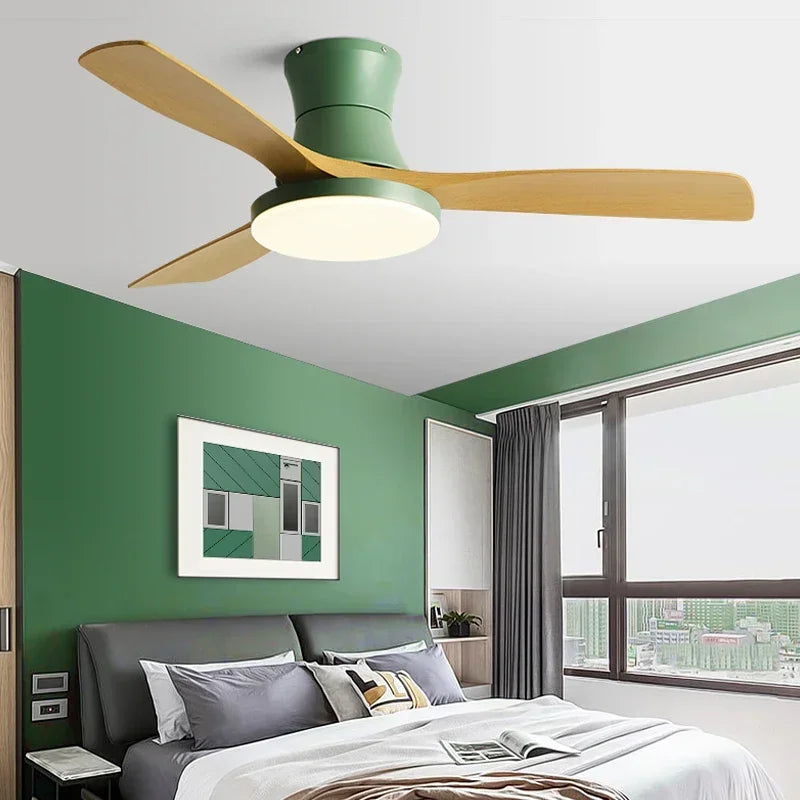 ventilateur de plafond bas avec lumière led et contrôle électrique - vue 4 sur 12