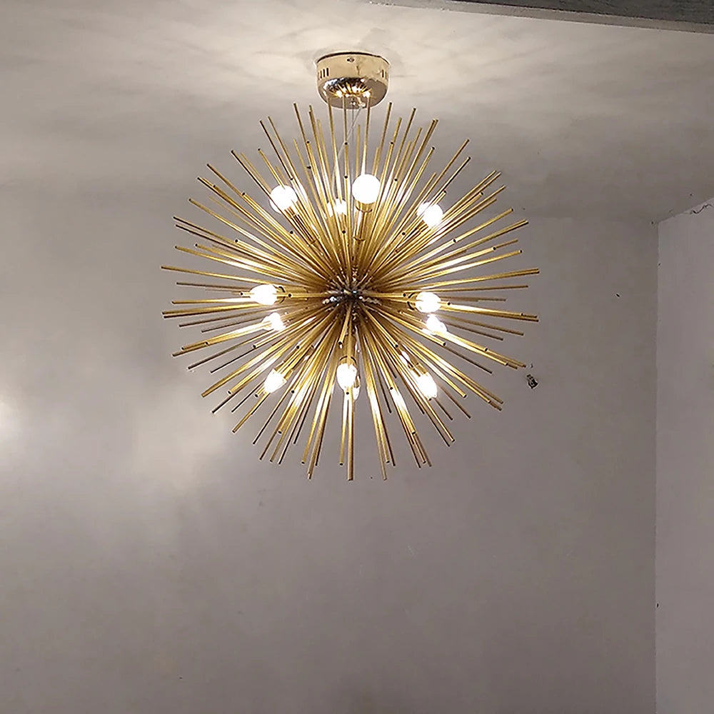 lustre nordique led en aluminium pissenlit spoutnik winfordo - vue 3 sur 7