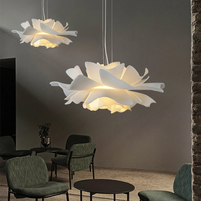 Nordique chambre fleur lustre créatif mode fille chambre lampe moderne simple salle à manger salon décoration lustre - vue 5 sur 9