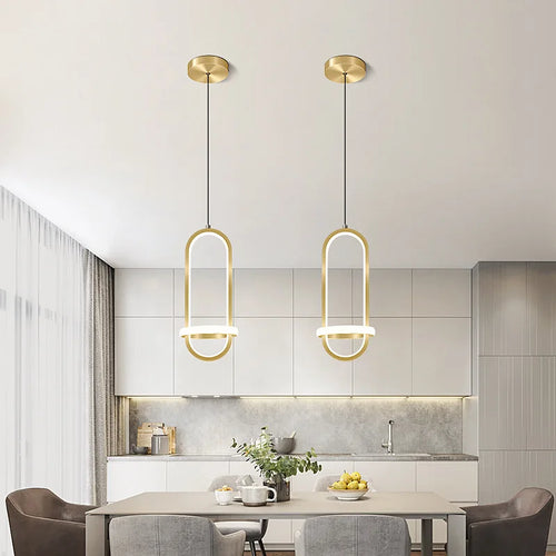 Suspension LED moderne lumières noir/or Lustre Table salle à manger cuisine Lustre lampe suspendue luminaire décor à la maison éclairage intérieur