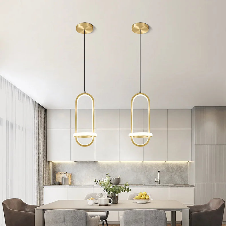 Suspension LED moderne lumières noir/or Lustre Table salle à manger cuisine Lustre lampe suspendue luminaire décor à la maison éclairage intérieur