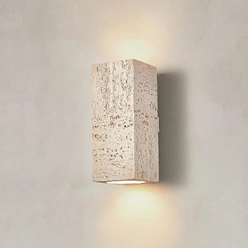 applique led wabi-sabi carrée ciment nordique luminaire décoratif intérieur - vue 3 sur 11