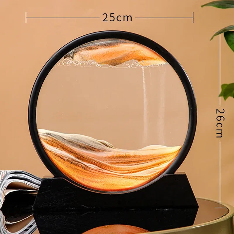 sablier en verre 3d paysage de sable en mouvement décoration artistique - vue 26 sur 54