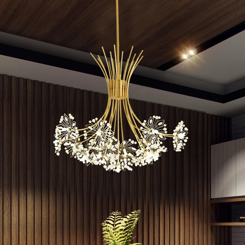 suspension décorative en forme de bouquet de cristal américain - vue 4 sur 8