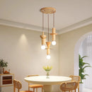 suspension moderne en rondins style japonais pour intérieur élégant