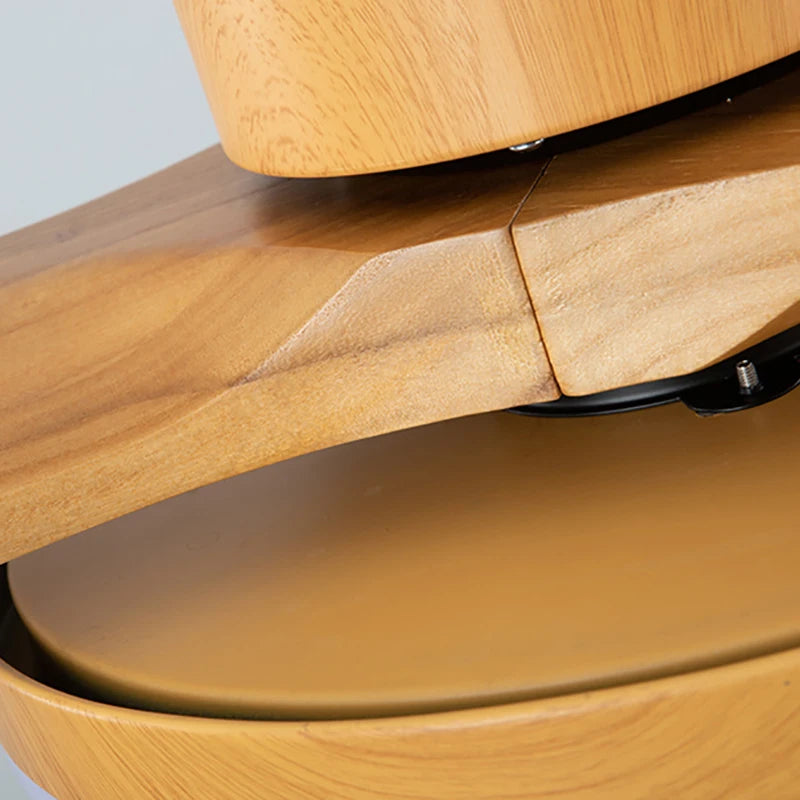 ventilateur de plafond moderne en bois avec lumière led et télécommande - vue 6 sur 12